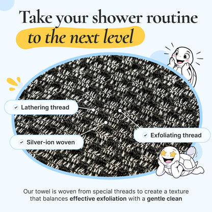 Exfoliating Antibacterial Shower Towel